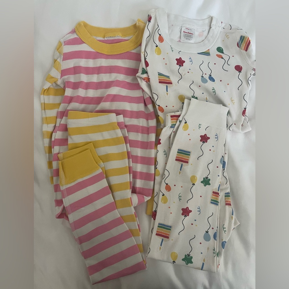 Hanna Anderson girls pajamas, 2 sets. Size 5